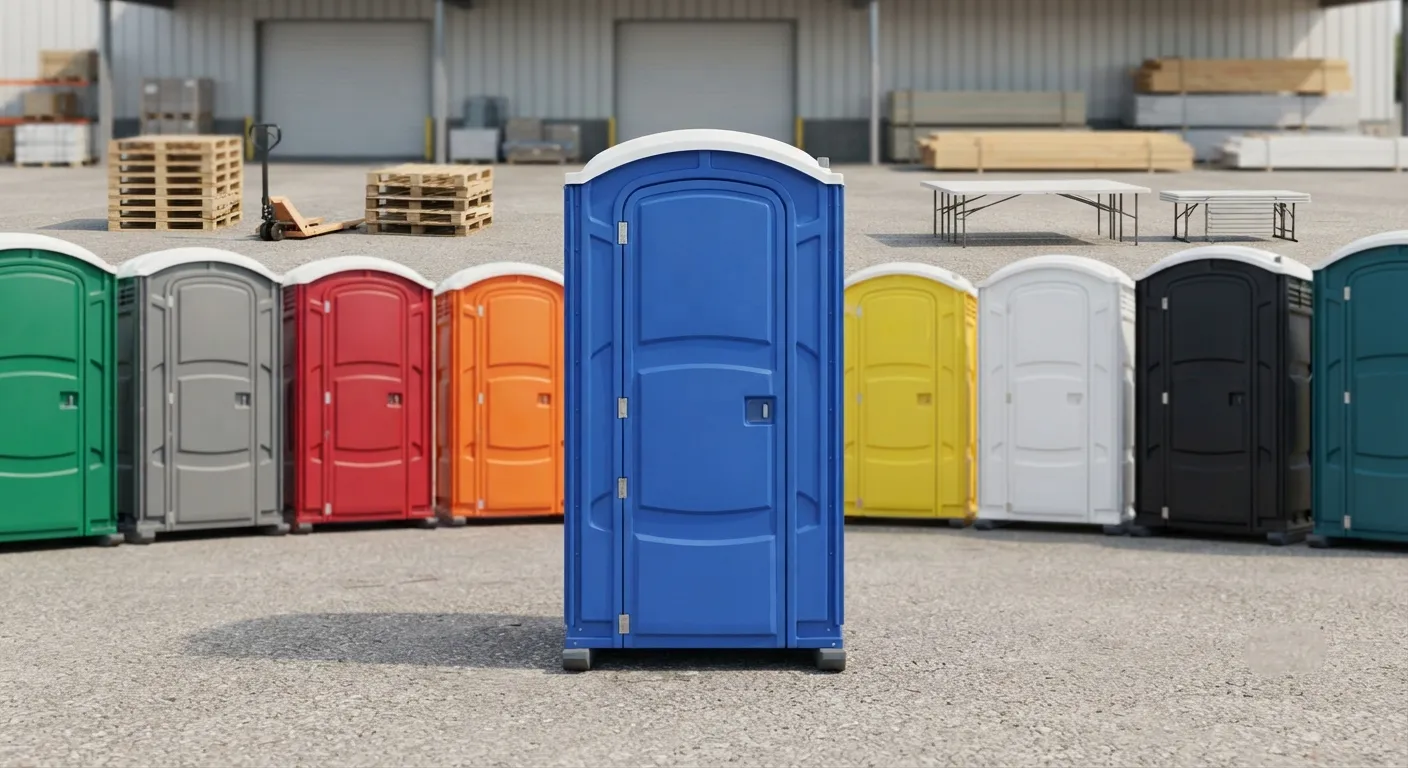 Portable restroom units delivered on a Reno, NV work zone